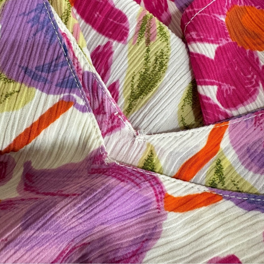 Haband Women’s Vintage Lightweight Floral V-Neck Lounge Night Dress - Picture 3 of 6